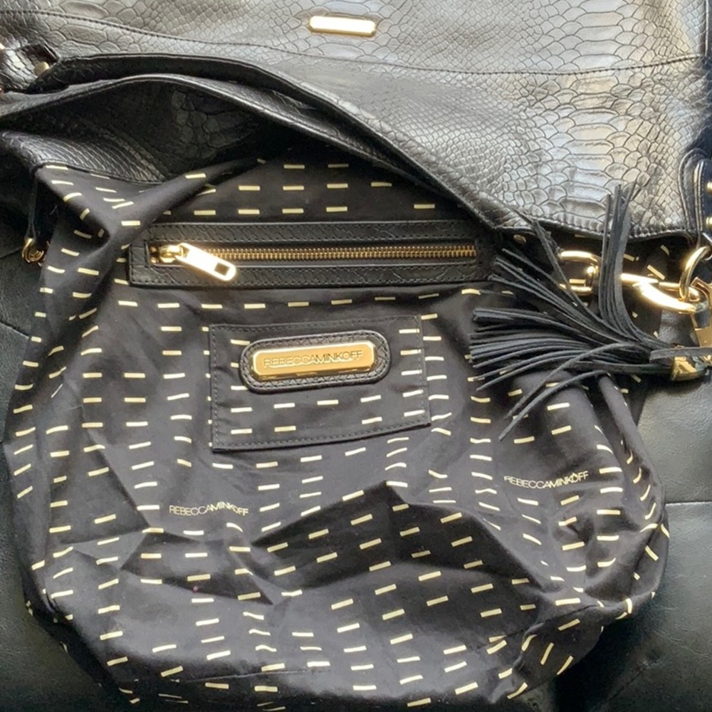 Rebecca Minkoff Large Black Leather Shoulder Bag - Picture 7 of 9